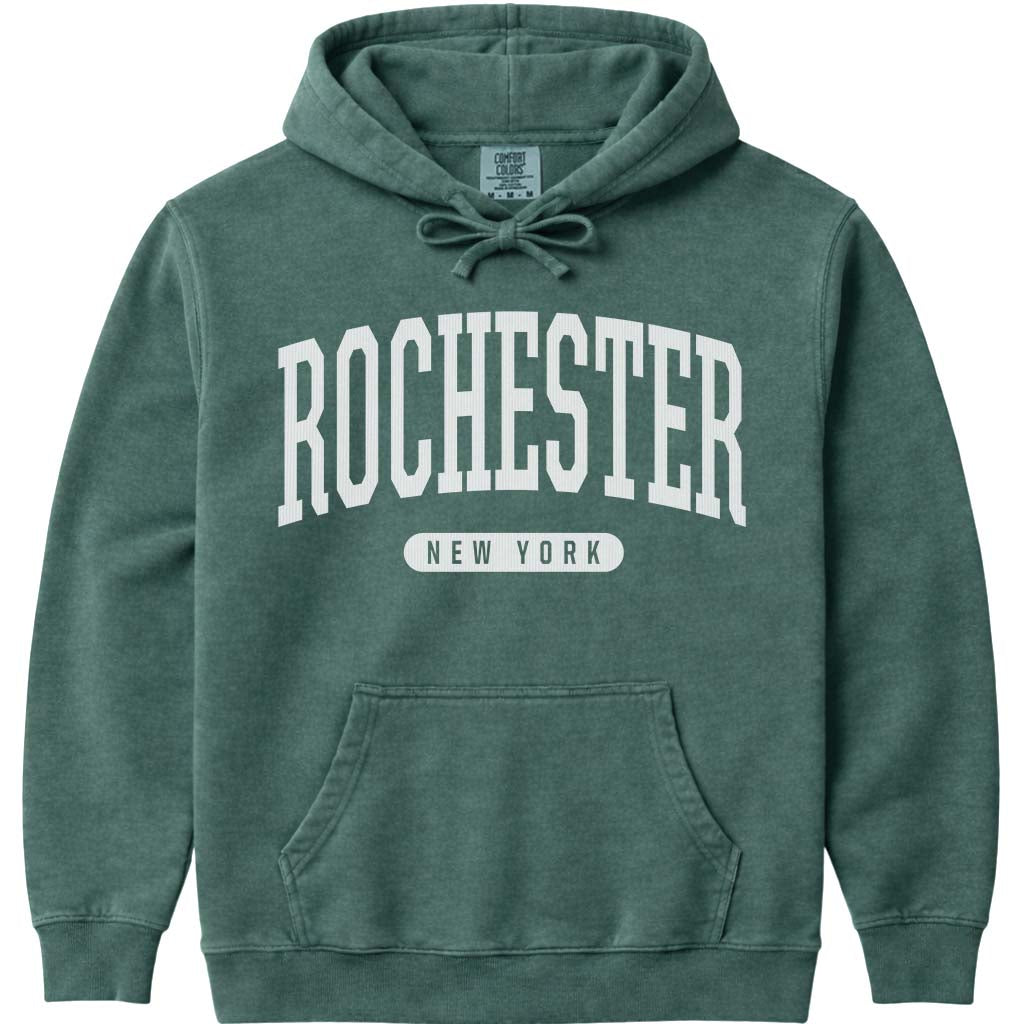Rochester New York Hoodie Sweatshirt - Blue Spruce