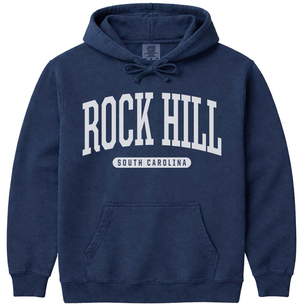 Rock Hill South Carolina Hooded Sweatshirt - Navy