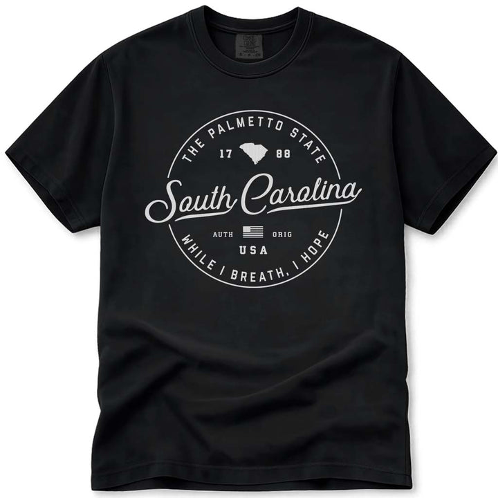 State of South Carolina T Shirt - Black