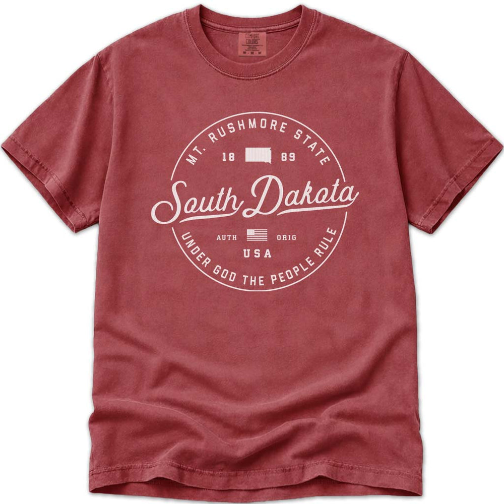 State of South Dakota T Shirt - Crimson
