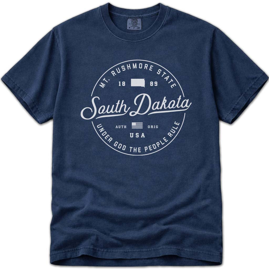 State of South Dakota T Shirt - Navy