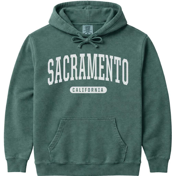 Sacramento California Hooded Sweatshirt - Blue Spruce