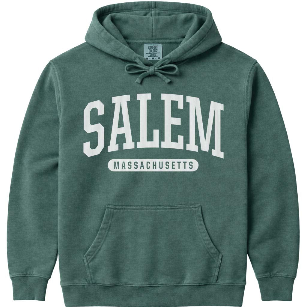 Salem Massachusetts Hoodie Sweatshirt - Blue Spruce