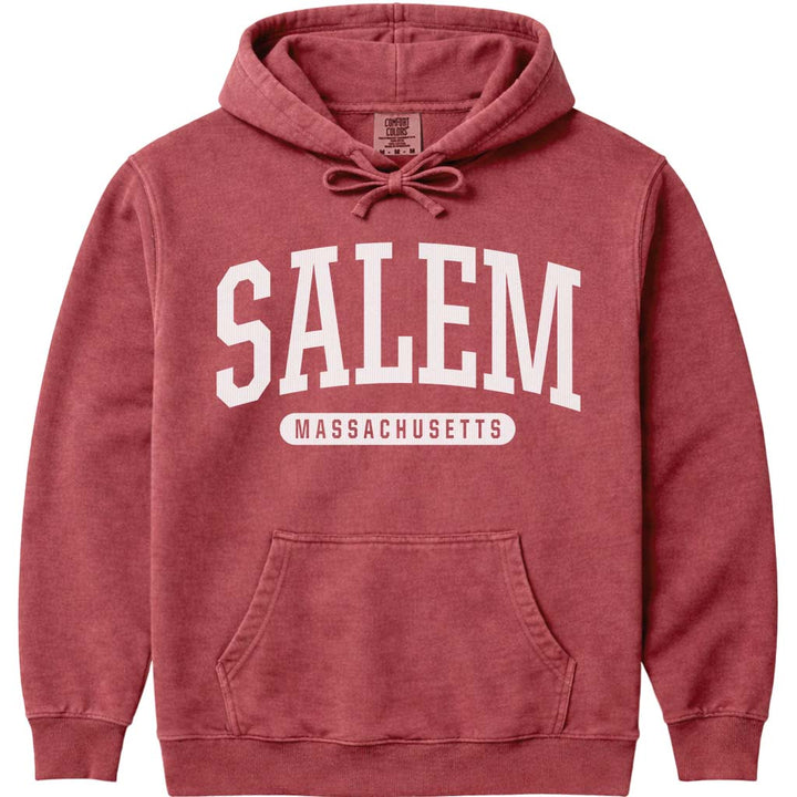 Salem Massachusetts Hoodie Sweatshirt - Crimson