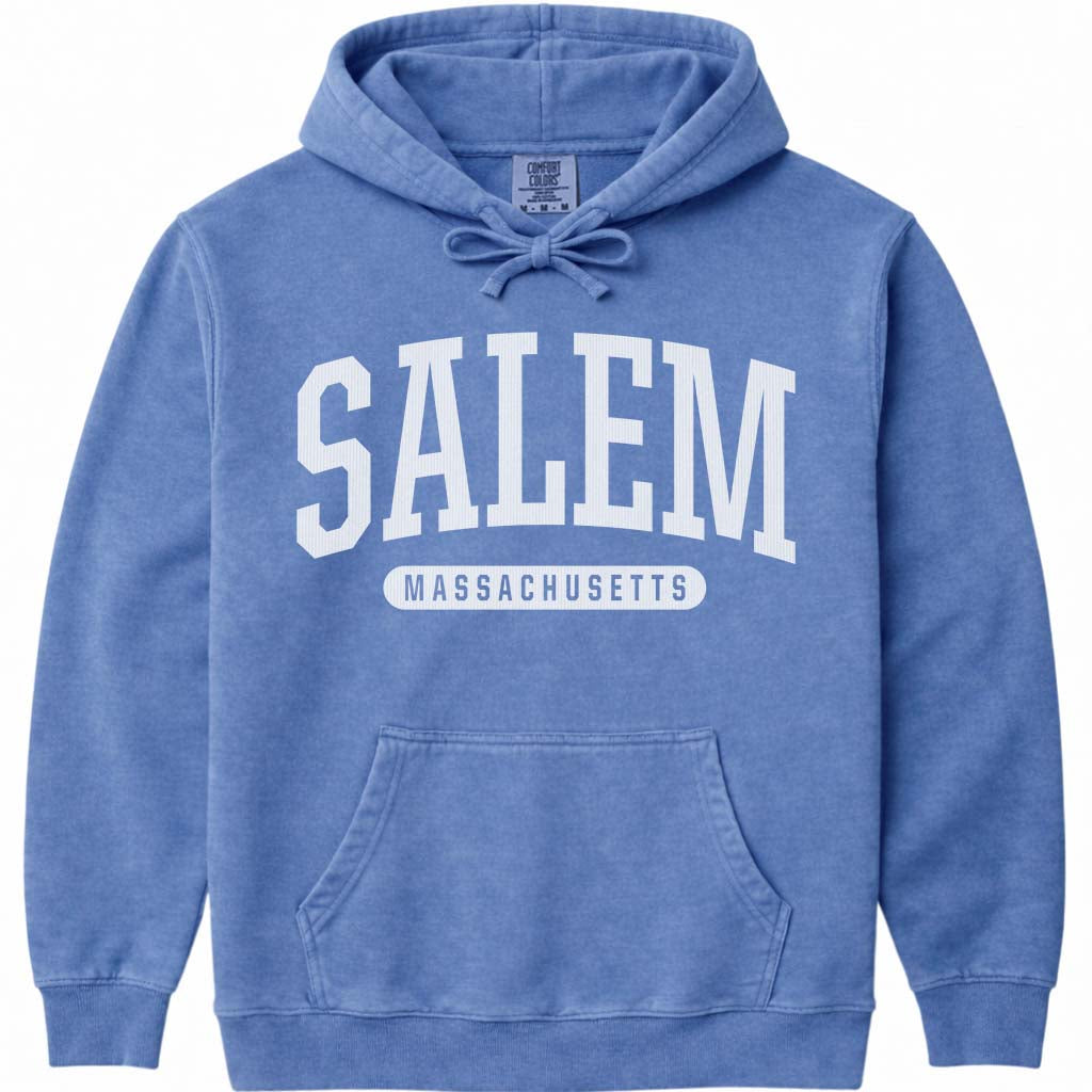 Salem Massachusetts Hoodie Sweatshirt - Flo Blue