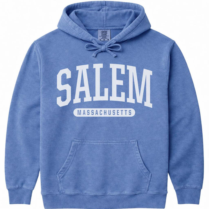 Salem Massachusetts Hoodie Sweatshirt - Flo Blue