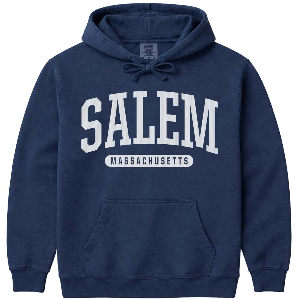 Salem Massachusetts Hoodie Sweatshirt - Navy