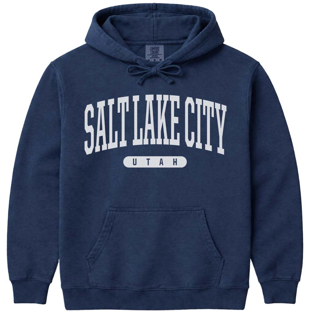 Salt Lake City Utah Hooded Sweatshirt - Navy