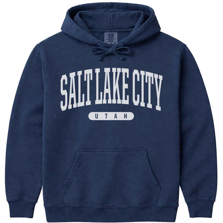 Salt Lake City Utah Hooded Sweatshirt - Navy