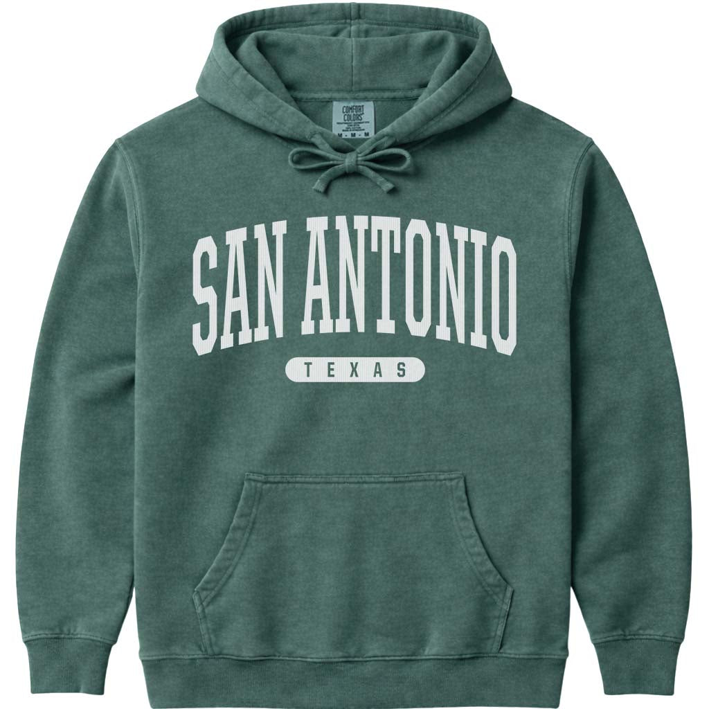 San Antonio Texas Sweatshirt Hoodie - Blue Spruce
