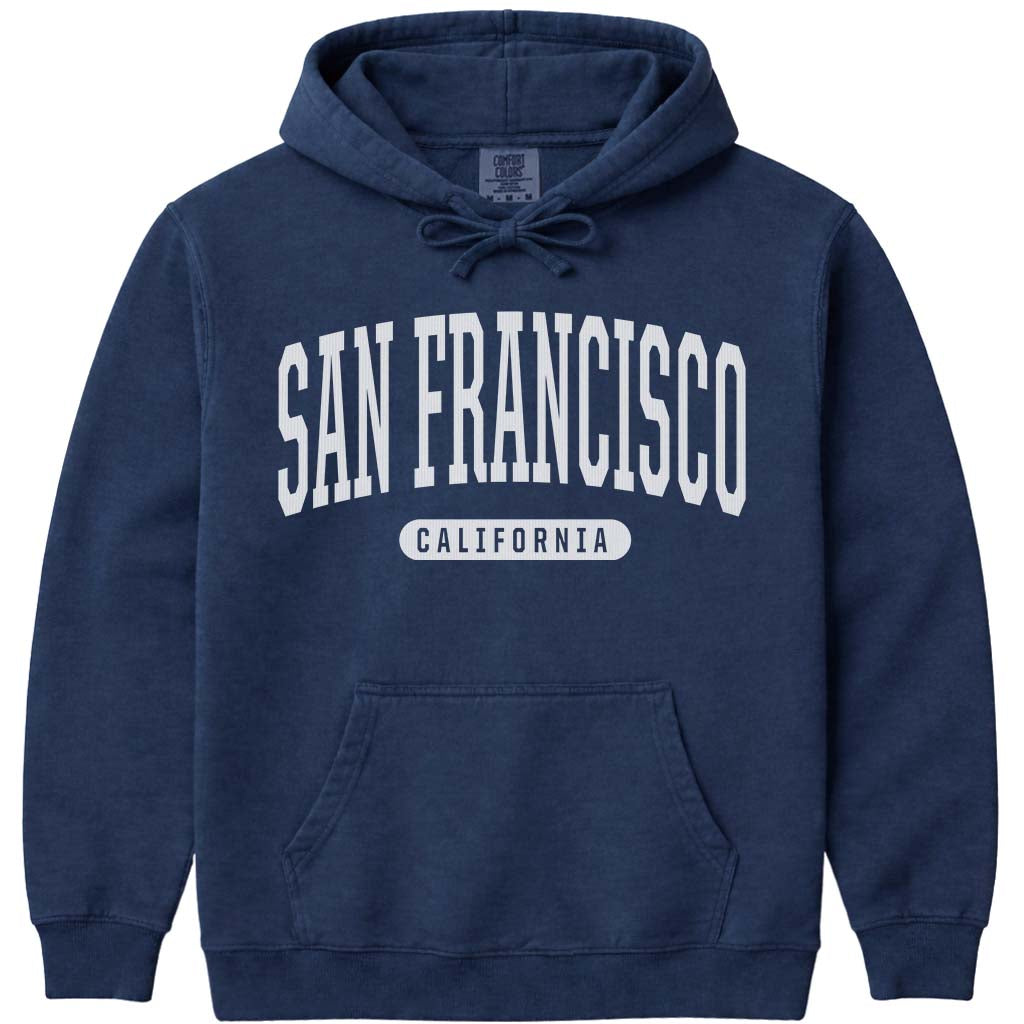 San Francisco California Hooded Sweatshirt - Navy