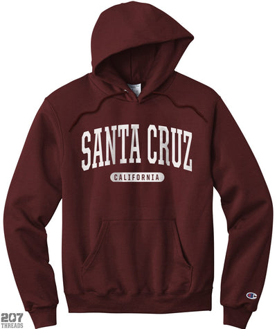 College Style Santa Cruz Hoodie | Champion Hooded Sweatshirt