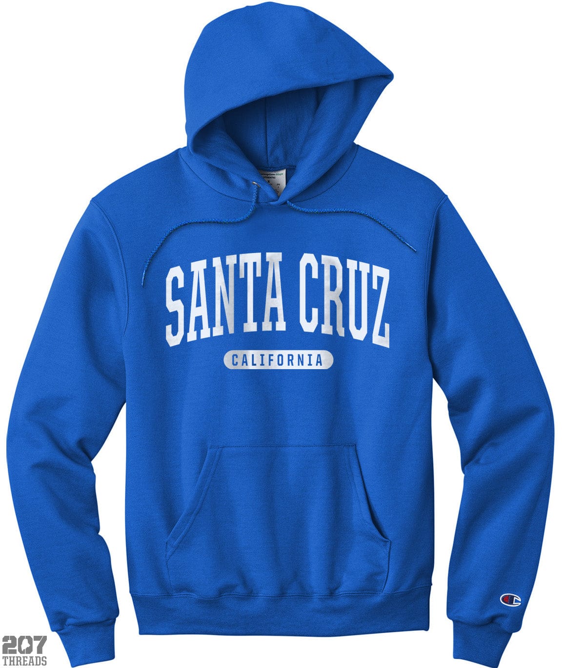 207 Threads College Style Santa Cruz Hoodie Champion Hooded Sweatshirt Royal Blue 3XL