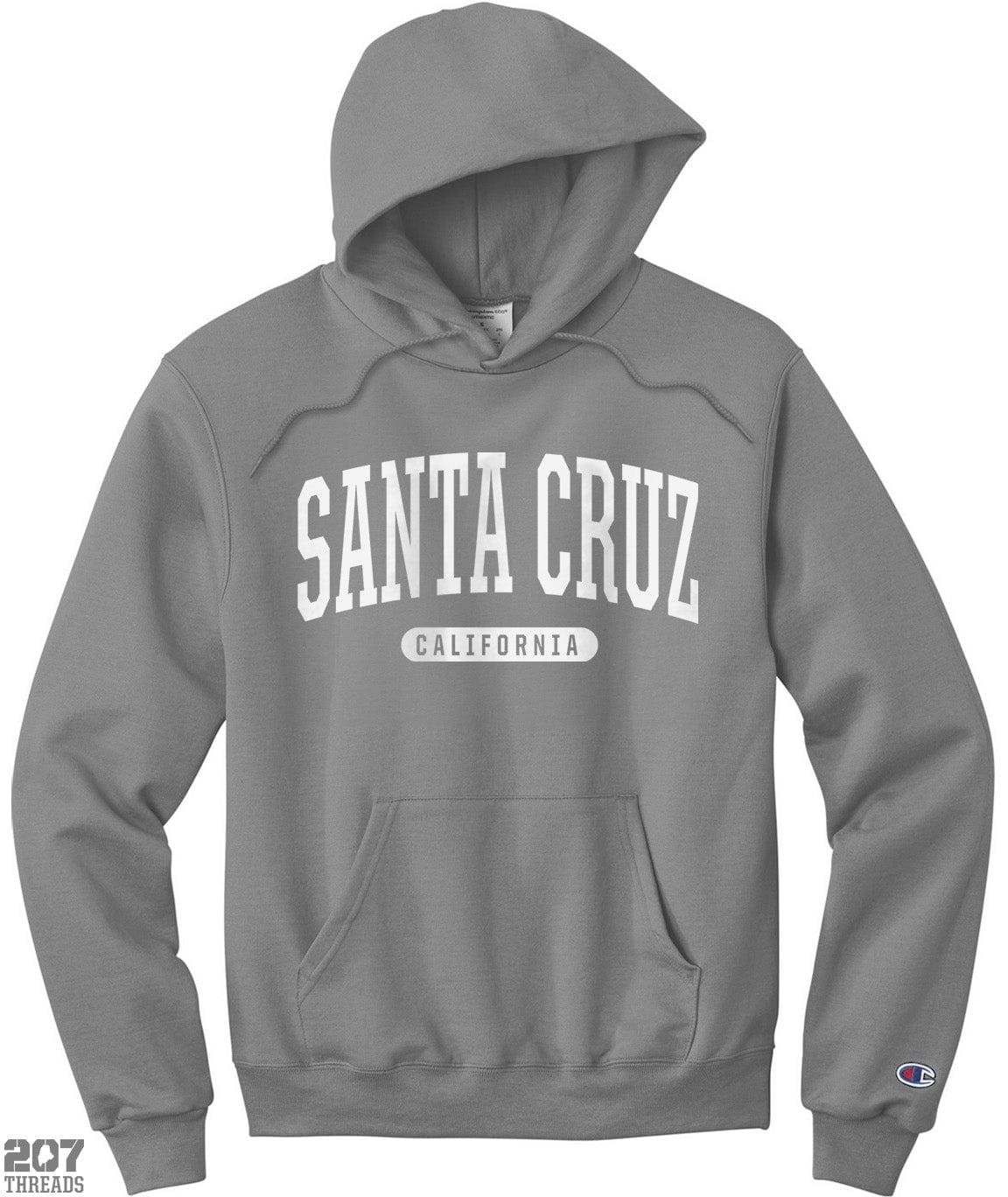 College Style Santa Cruz Hoodie | Champion Hooded Sweatshirt