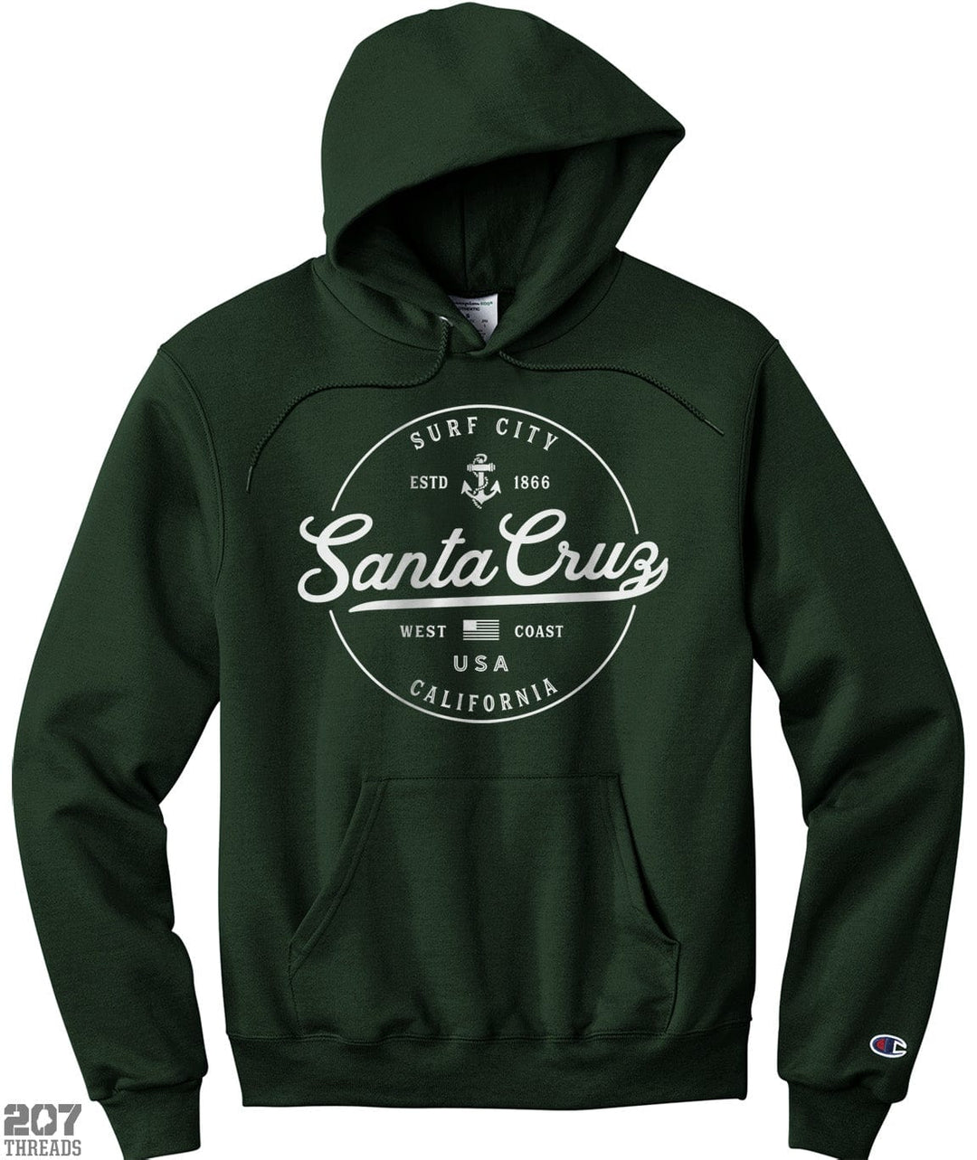 Santa Cruz California Sweatshirt Champion Hoodie 207 Threads