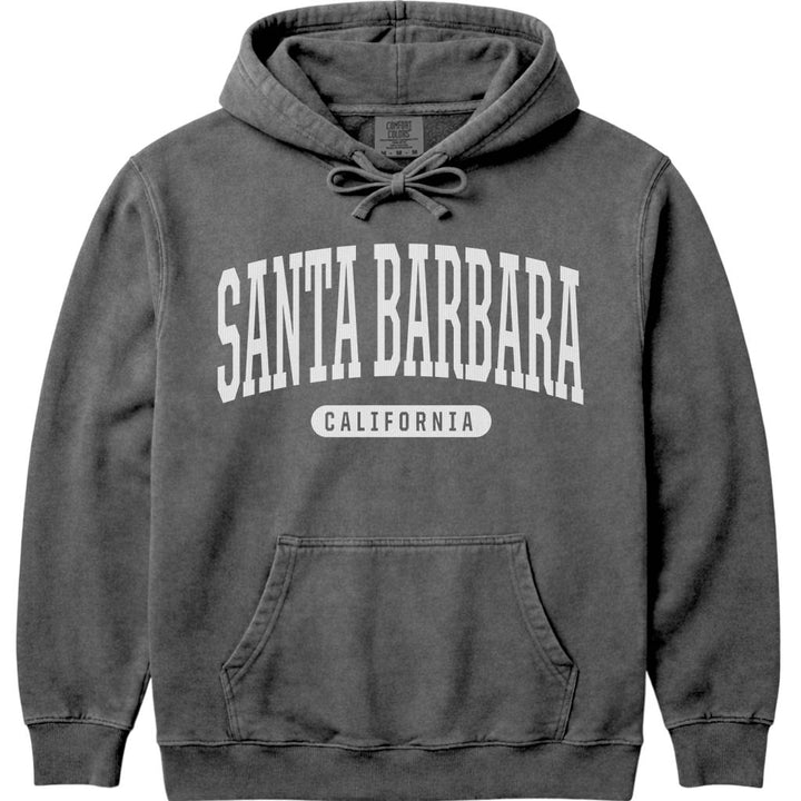 Santa Barbara California Hooded Sweatshirt - Pepper