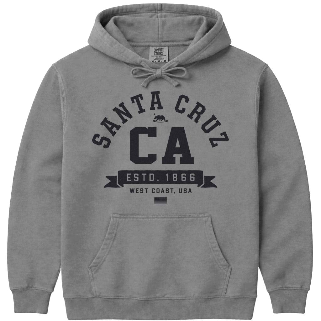 Santa Cruz CA Hoodie Sweatshirt - Grey