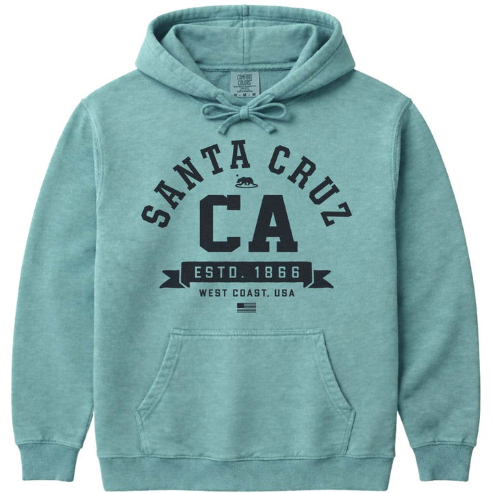 Santa Cruz CA Hoodie Sweatshirt - Seafoam
