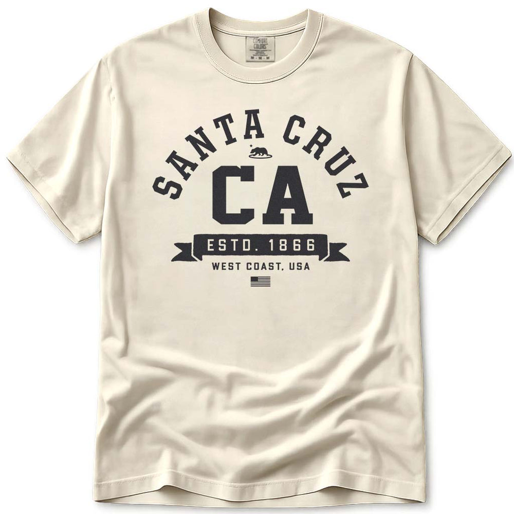 Santa Cruz CA T Shirt - Ivory