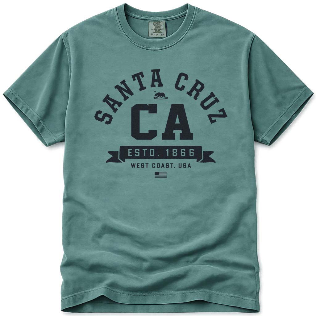 Santa Cruz CA T Shirt - Light Green