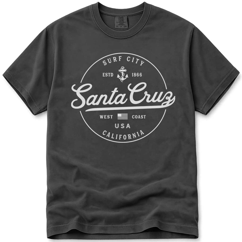Santa Cruz California T Shirt Surf City CA - Pepper