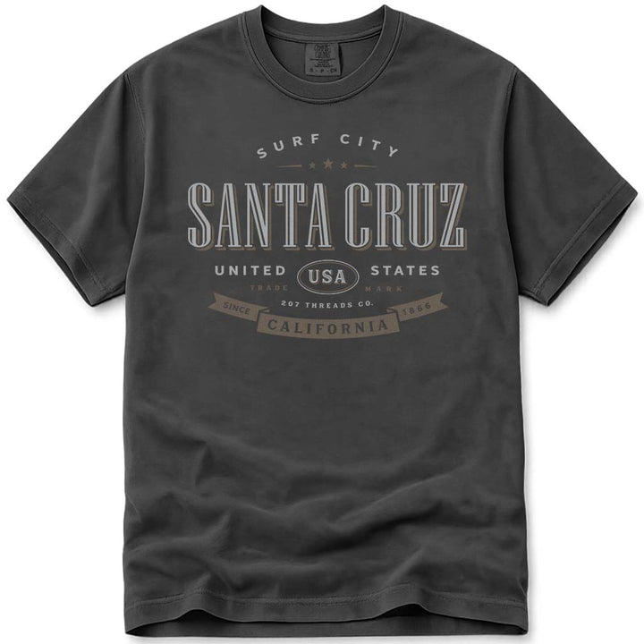 Santa Cruz T Shirt CA Surf City - Pepper
