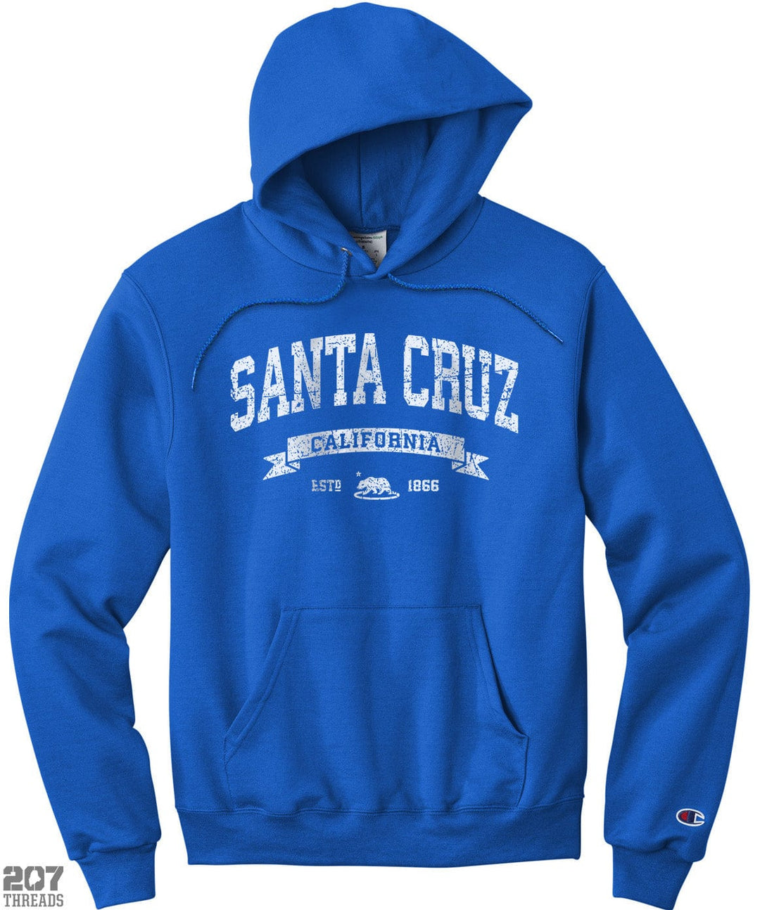 Vintage Santa Cruz California Hoodie | Distressed Champion Sweatshirt