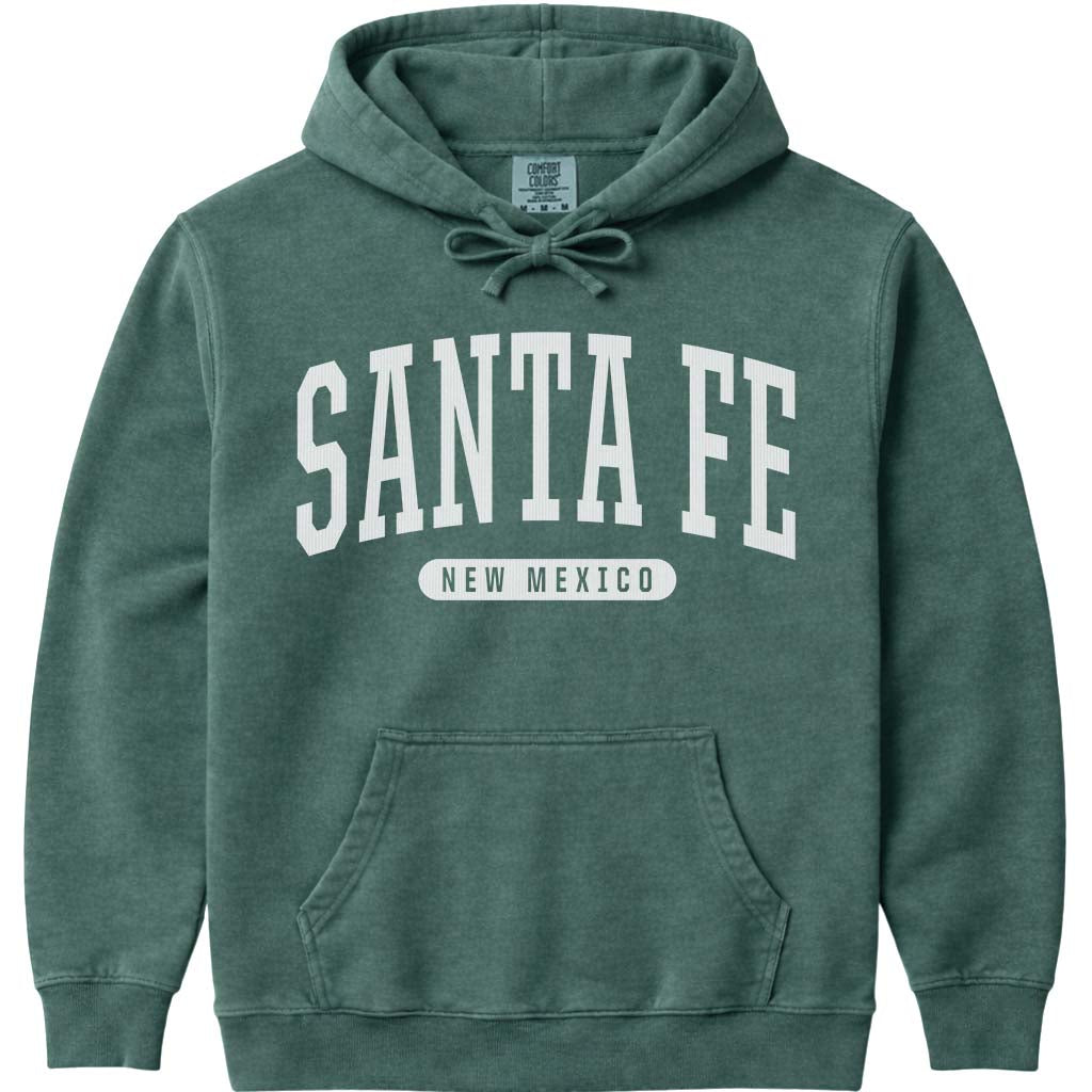 Santa Fe New Mexico Hoodie Sweatshirt - Blue Spruce