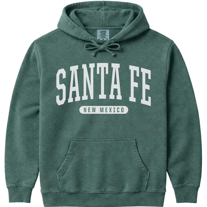 Santa Fe New Mexico Hoodie Sweatshirt - Blue Spruce