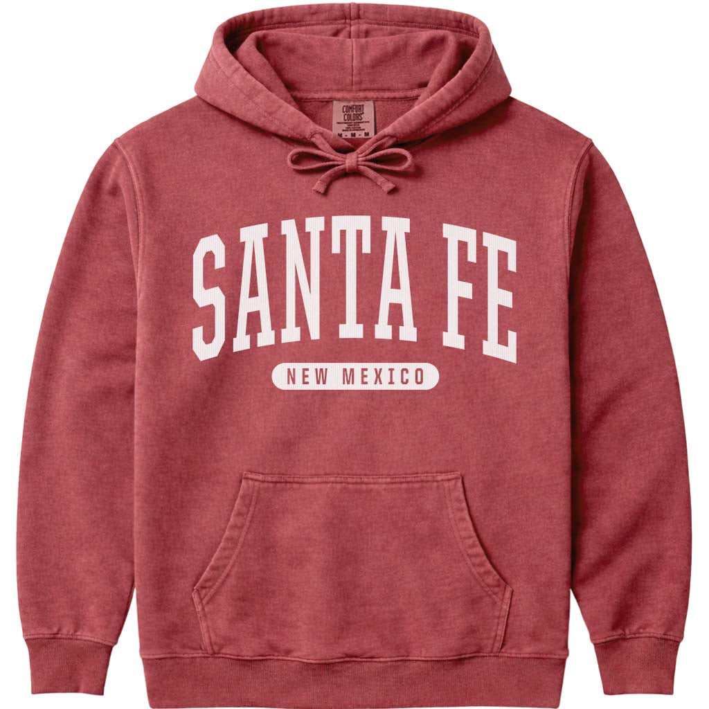 Santa Fe New Mexico Hoodie Sweatshirt - Crimson