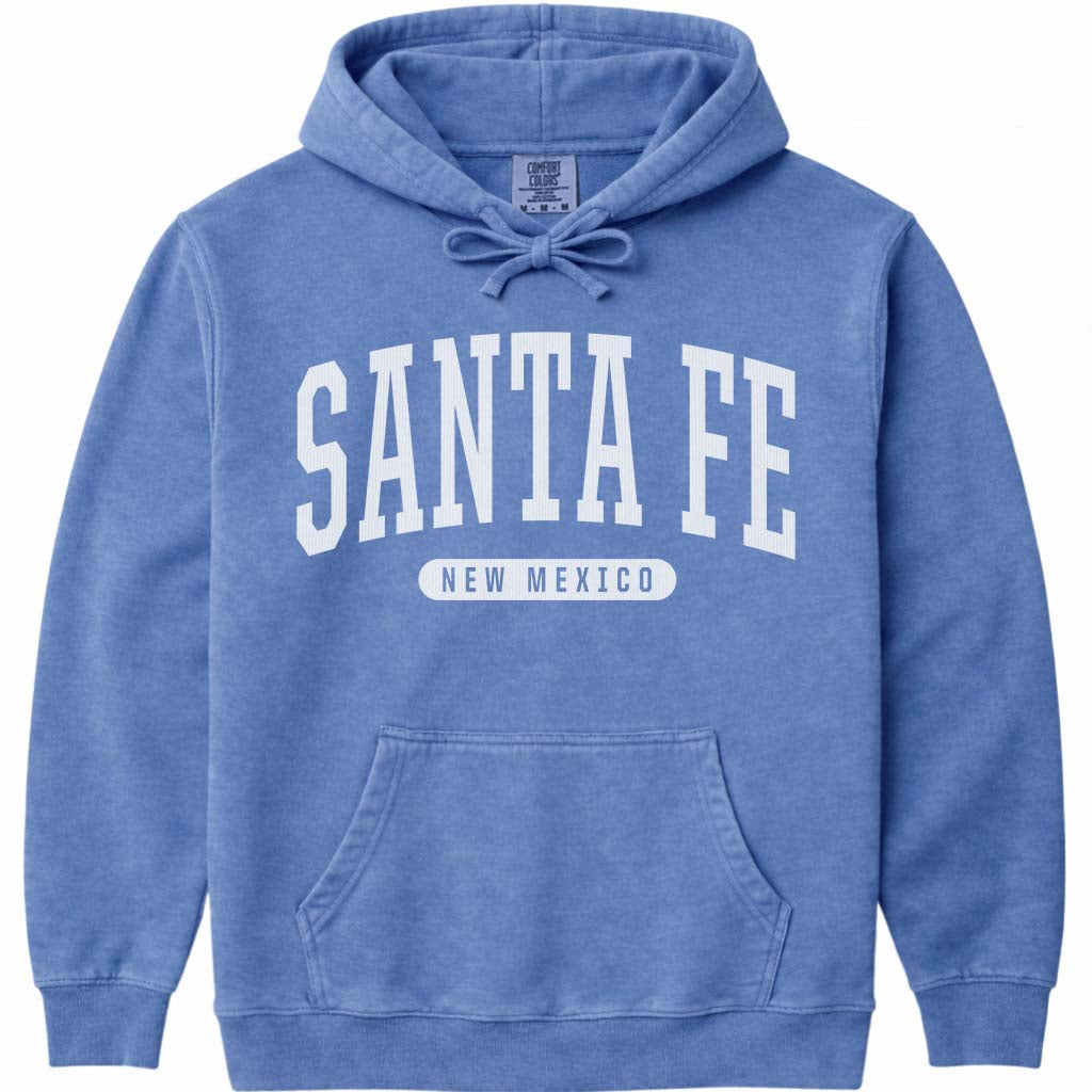 Santa Fe New Mexico Hoodie Sweatshirt - Flo Blue