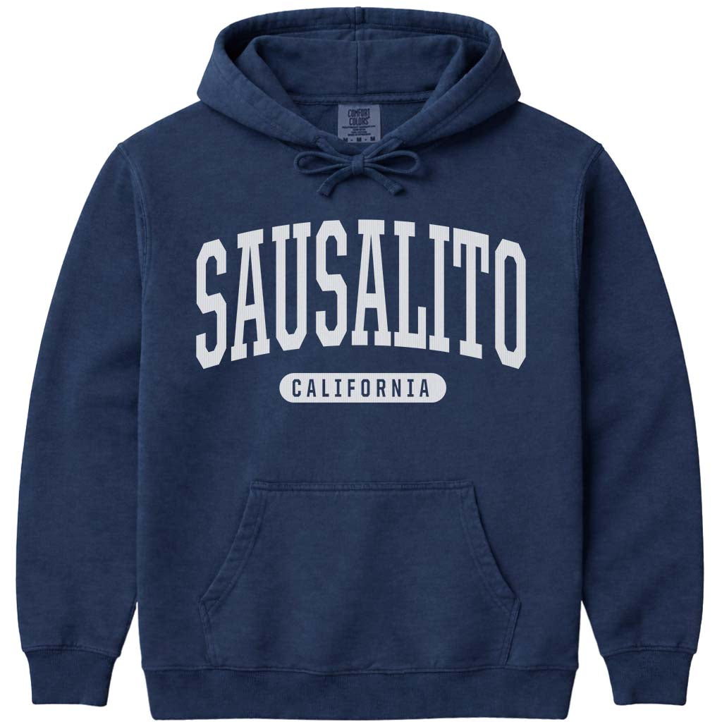 Sausalito California Hoodie Sweatshirt - Navy