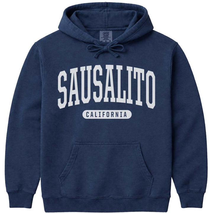 Sausalito California Hoodie Sweatshirt - Navy