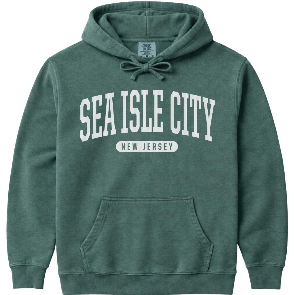Sea Isle City New Jersey Hoodie Sweatshirt - Blue Spruce