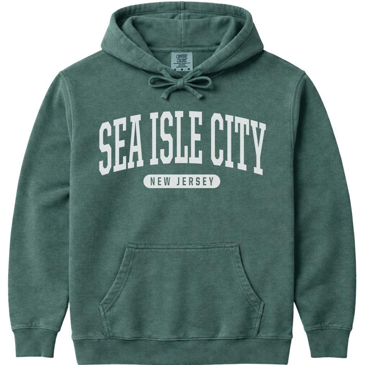 Sea Isle City New Jersey Hoodie Sweatshirt - Blue Spruce