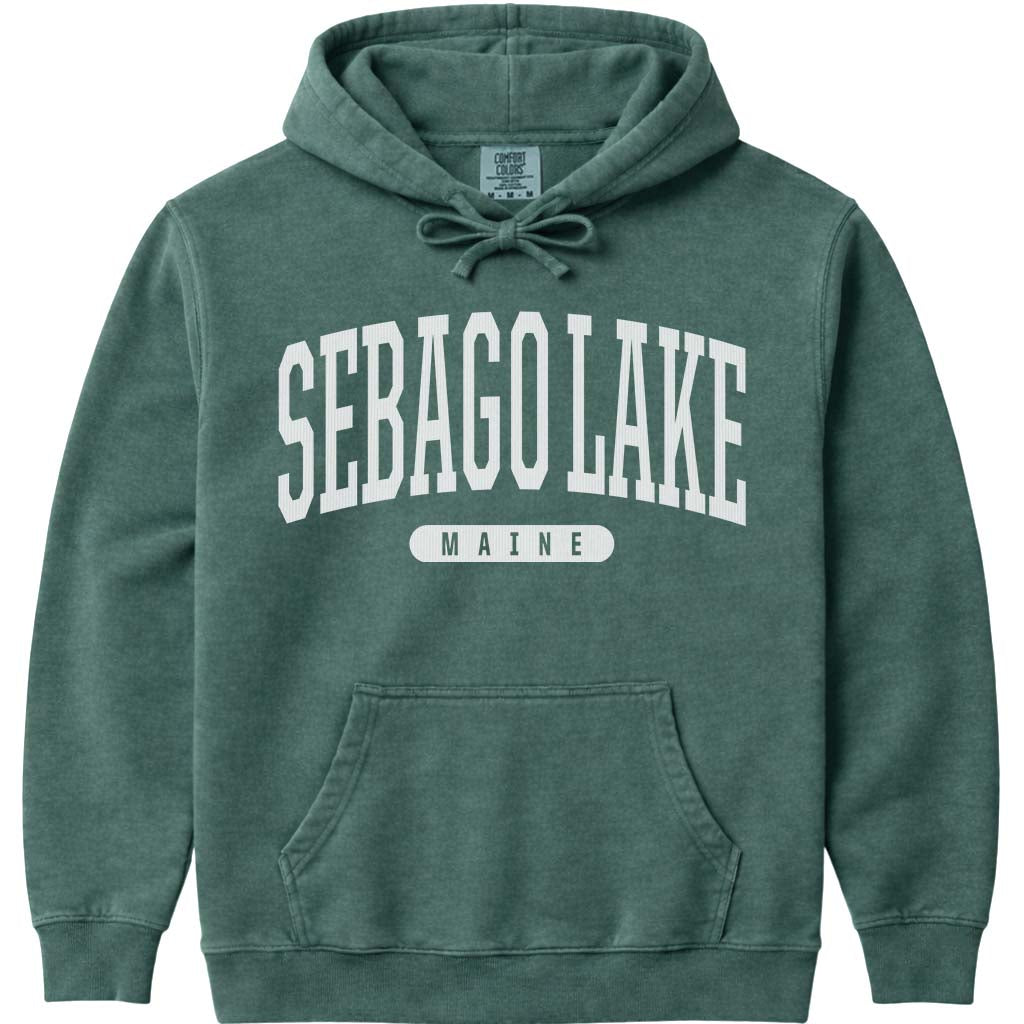 Sebago Lake Maine Varsity Sweatshirt - Blue Spruce