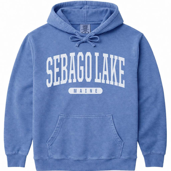 Sebago Lake Maine Varsity Sweatshirt - Flo Blue