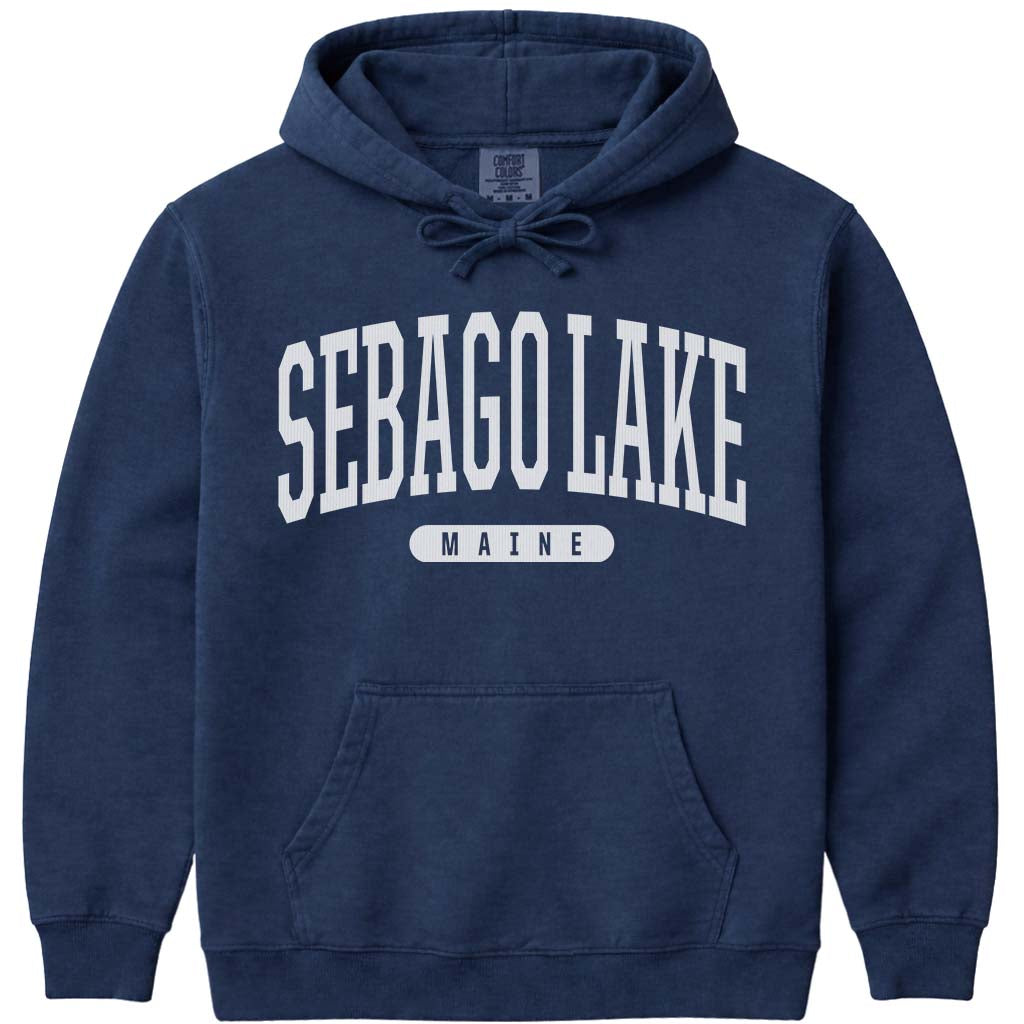 Sebago Lake Maine Varsity Sweatshirt - Navy