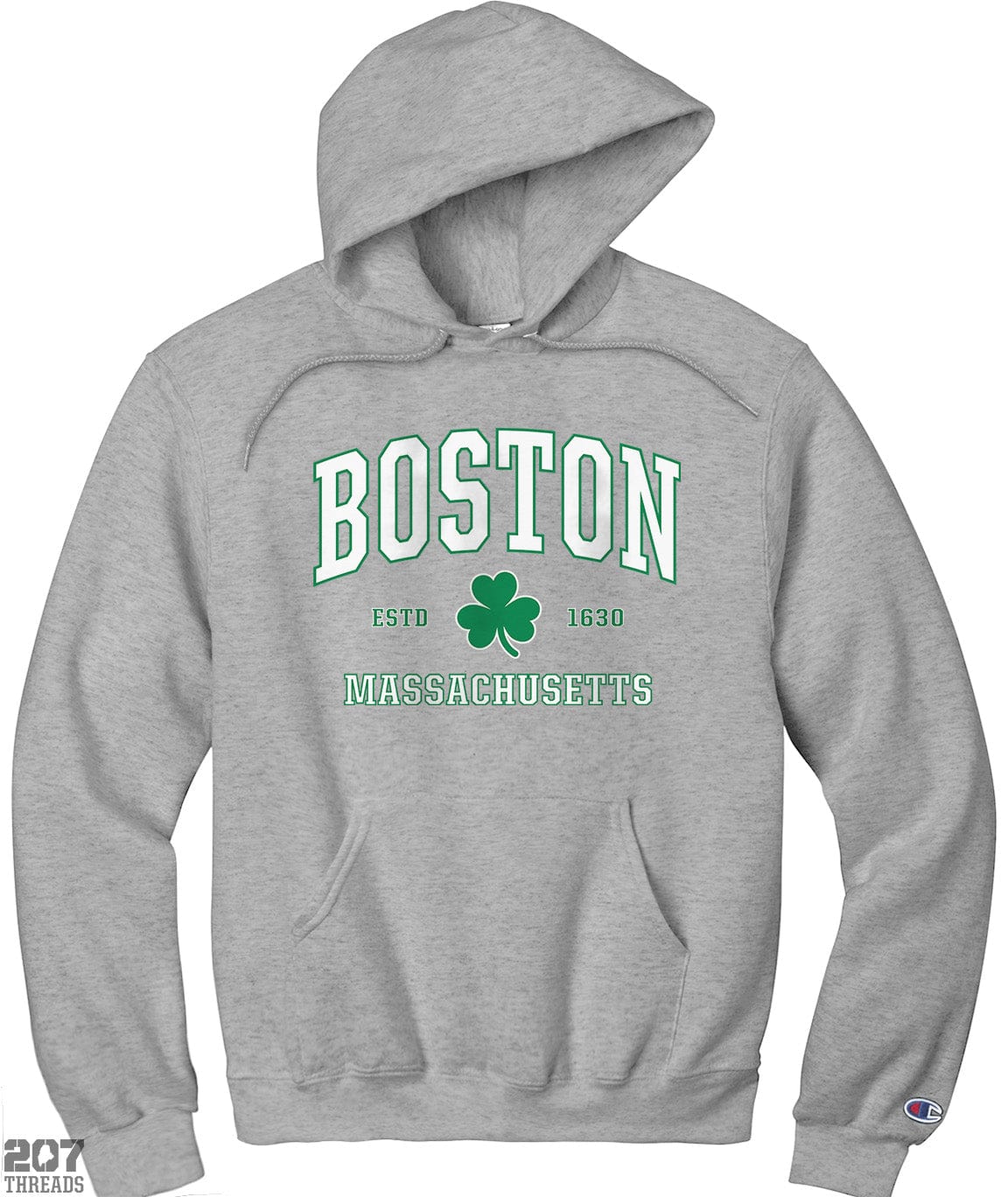 Shamrock Irish Boston Hooded Sweatshirt St. Patrick's Day Hoodie