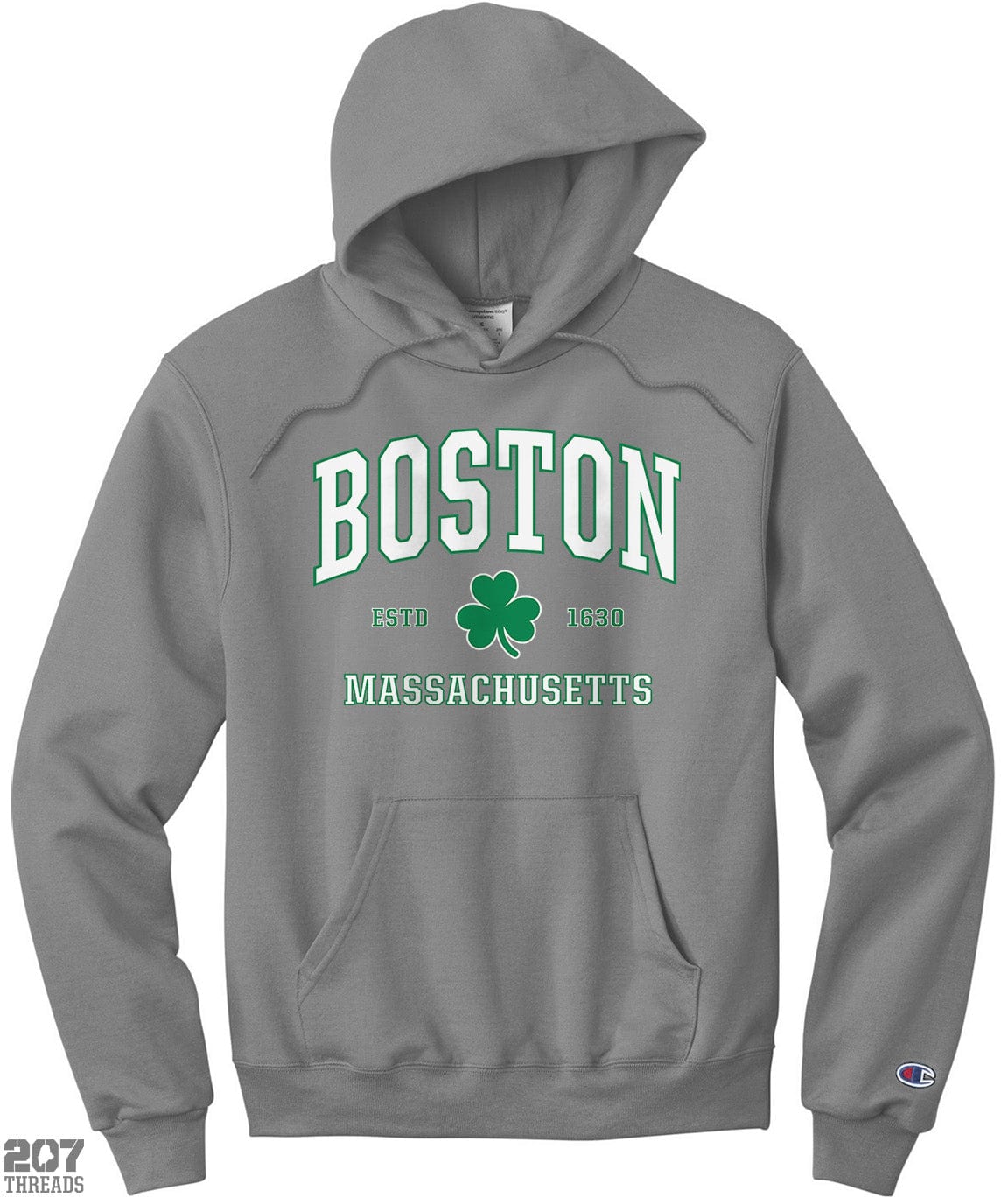 Shamrock Irish Boston Hooded Sweatshirt St. Patrick's Day Hoodie