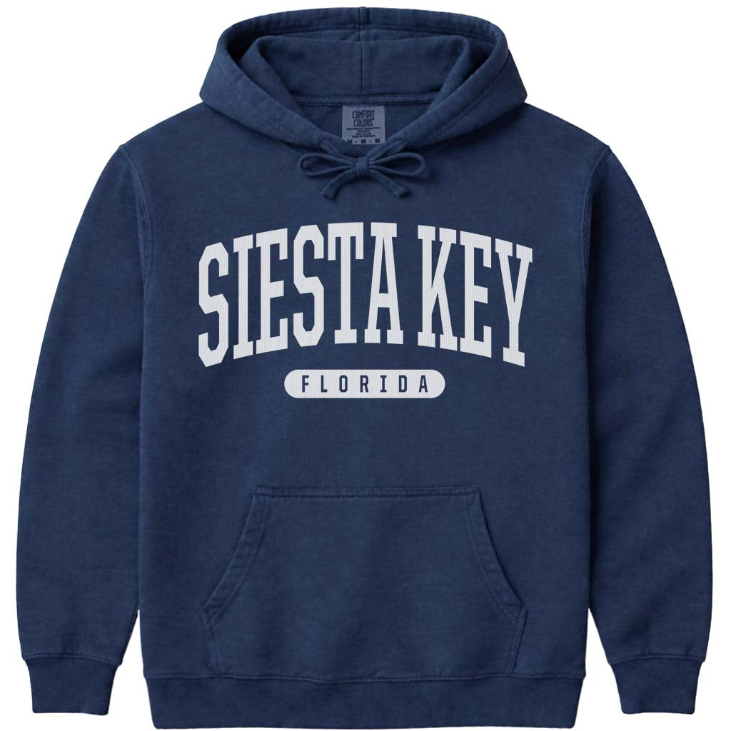 Siesta Key Florida Hoodie Sweatshirt - Navy
