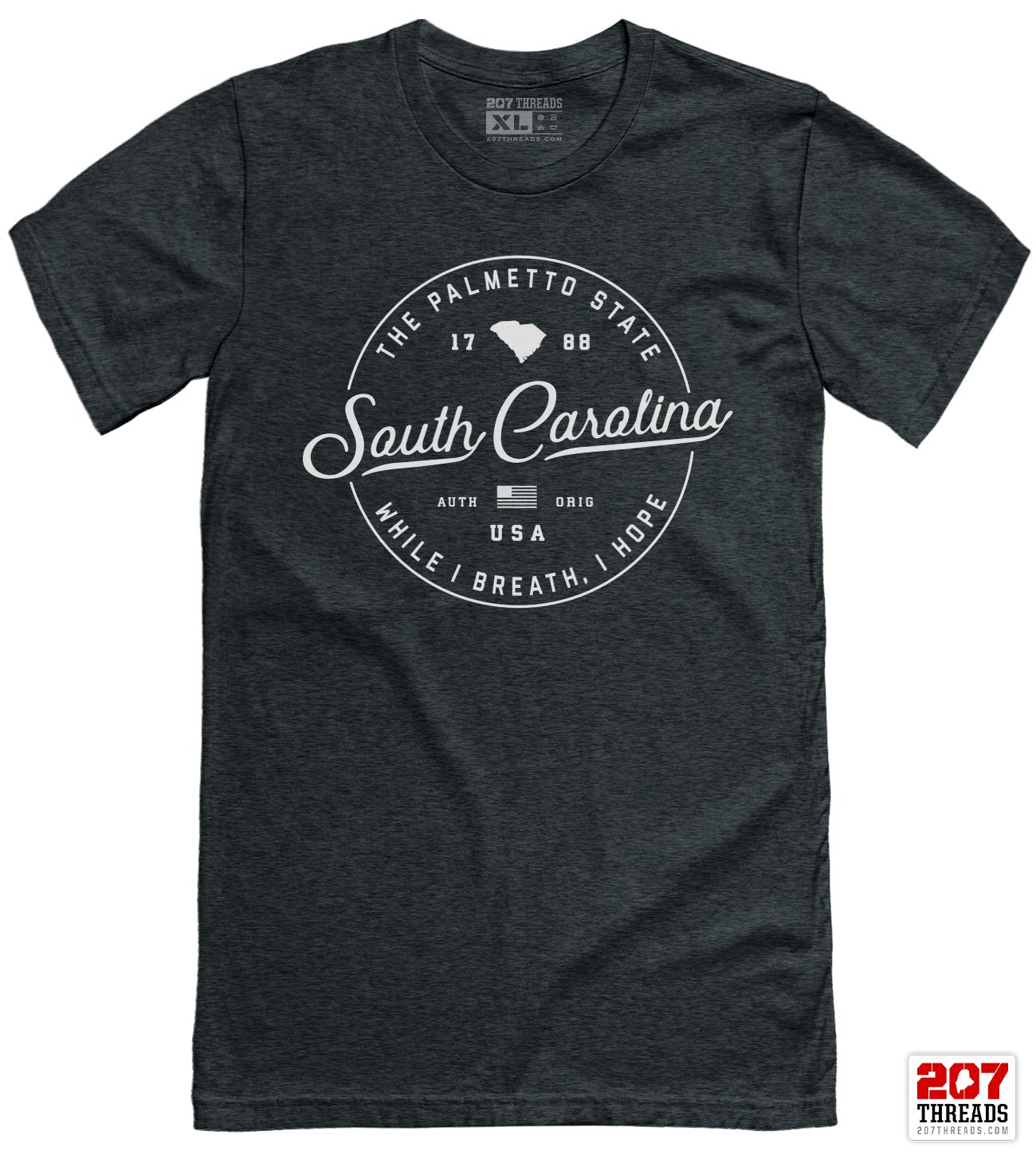 State of South Carolina T-Shirt - Soft South Carolina Vacation Tee