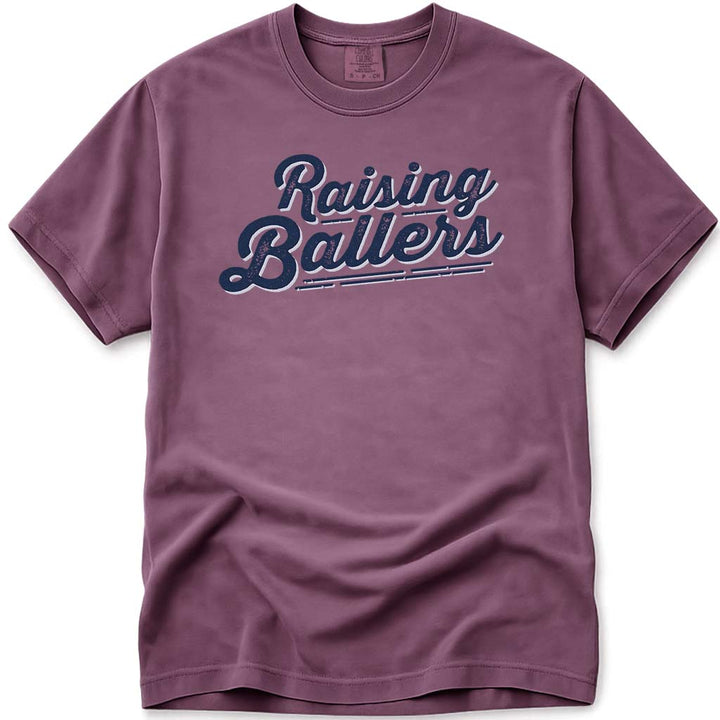 Sports Dad Raising Ballers Tee - Berry