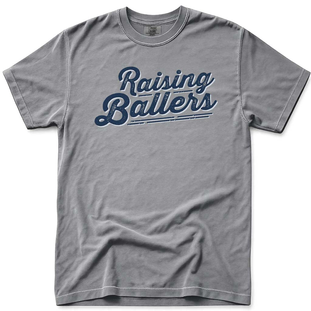 Sports Dad Raising Ballers Tee - Grey