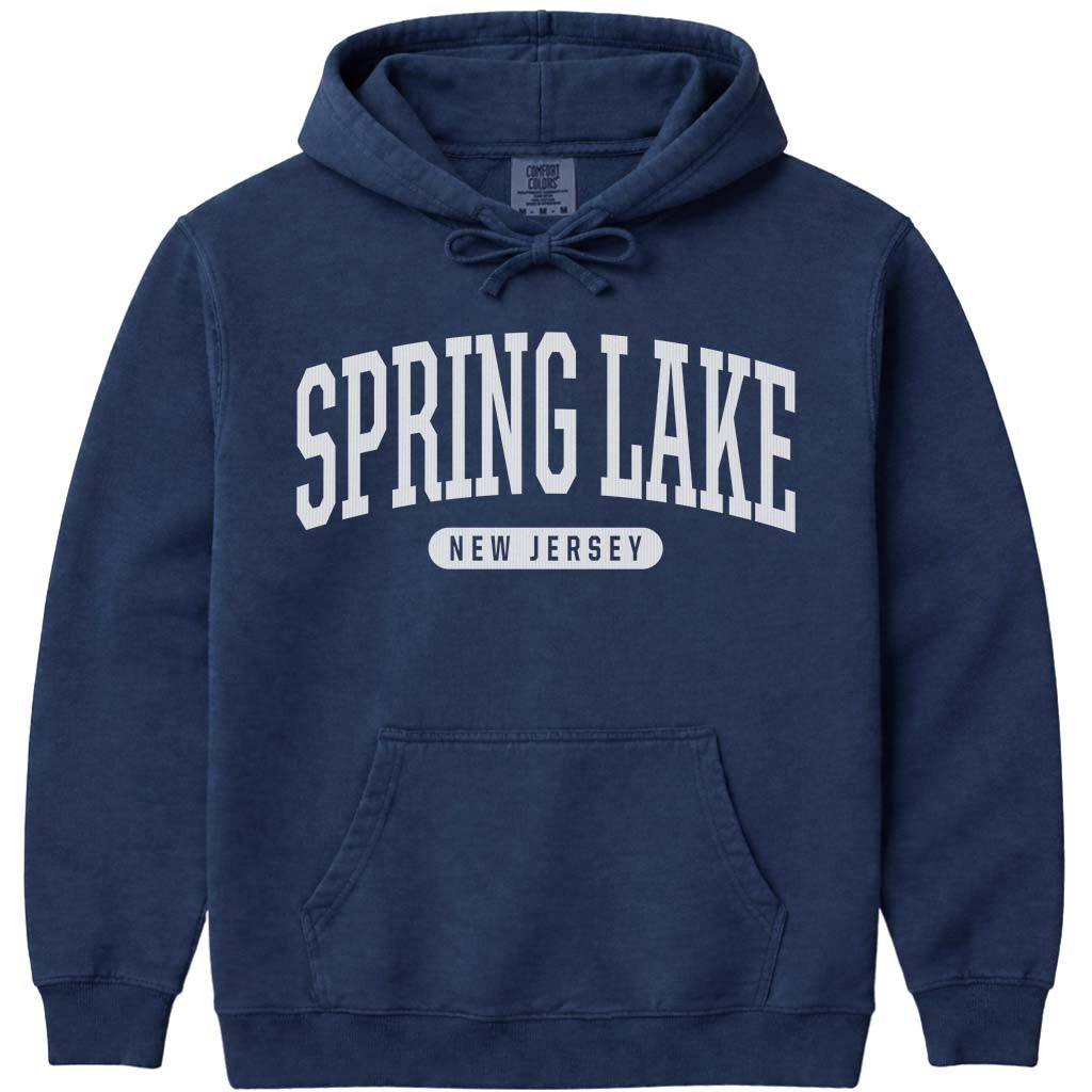 Spring Lake New Jersey Hooded Sweatshirt - Navy