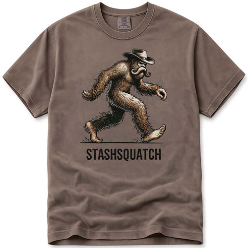 STASHQUATCH - Mustache Cowboy Bigfoot T-Shirt