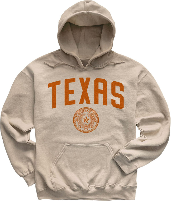 Orange State Seal of Texas Hoodie