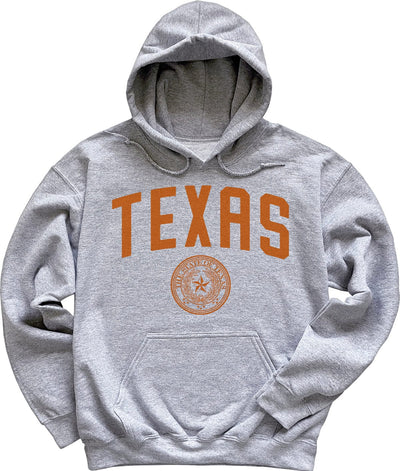 Grey State Seal of Texas Hoodie