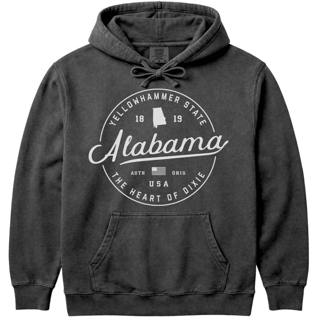 State of Alabama Hooded Sweatshirt - Pepper