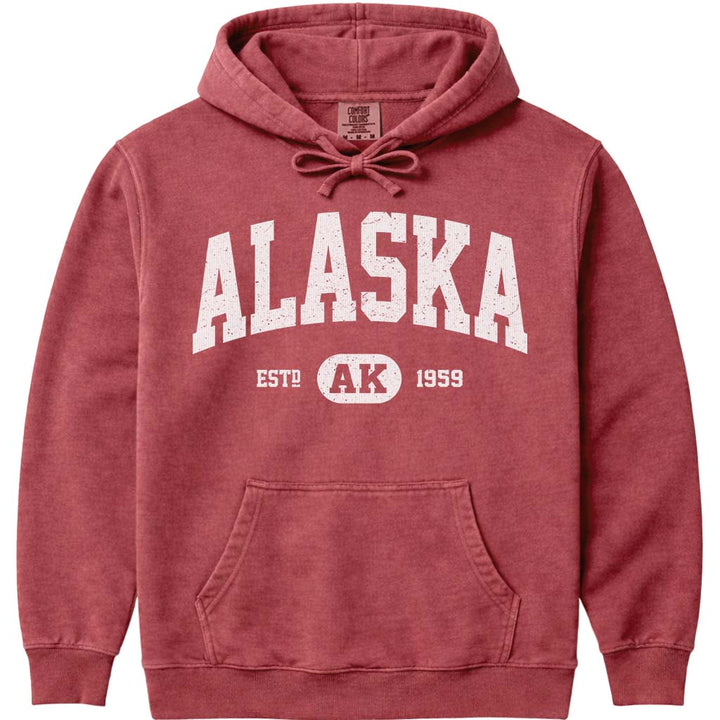 State of Alaska Hoodie - Crimson
